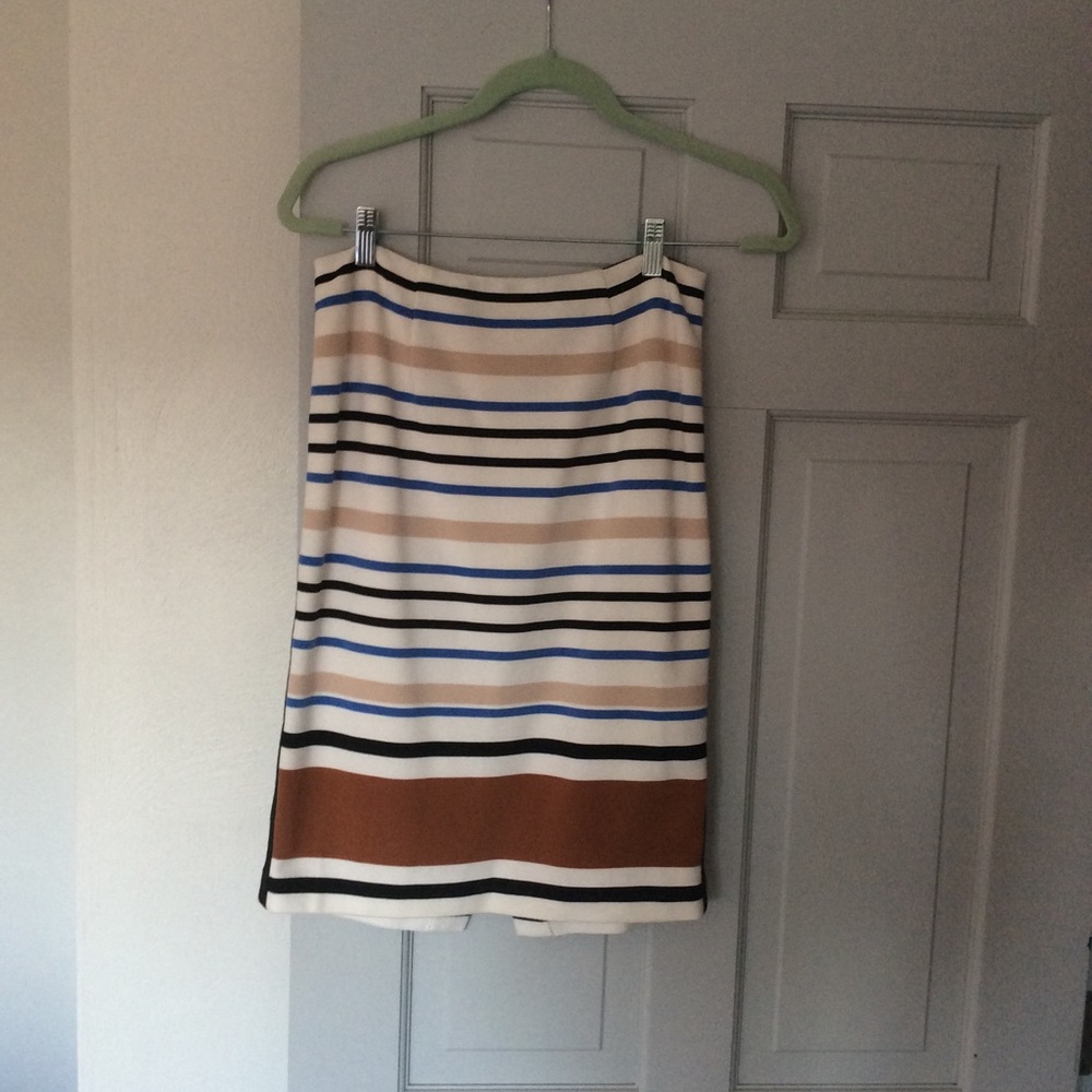 WHBM Striped Pencil Skirt